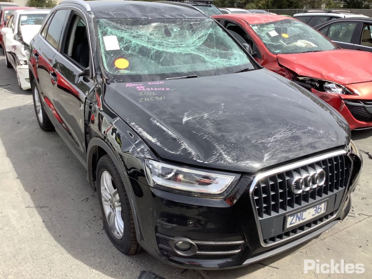 2013 AUDI Q3 8U, RH FRONT, LEATHER, BLACK, 03/12-12/18  HEADREST