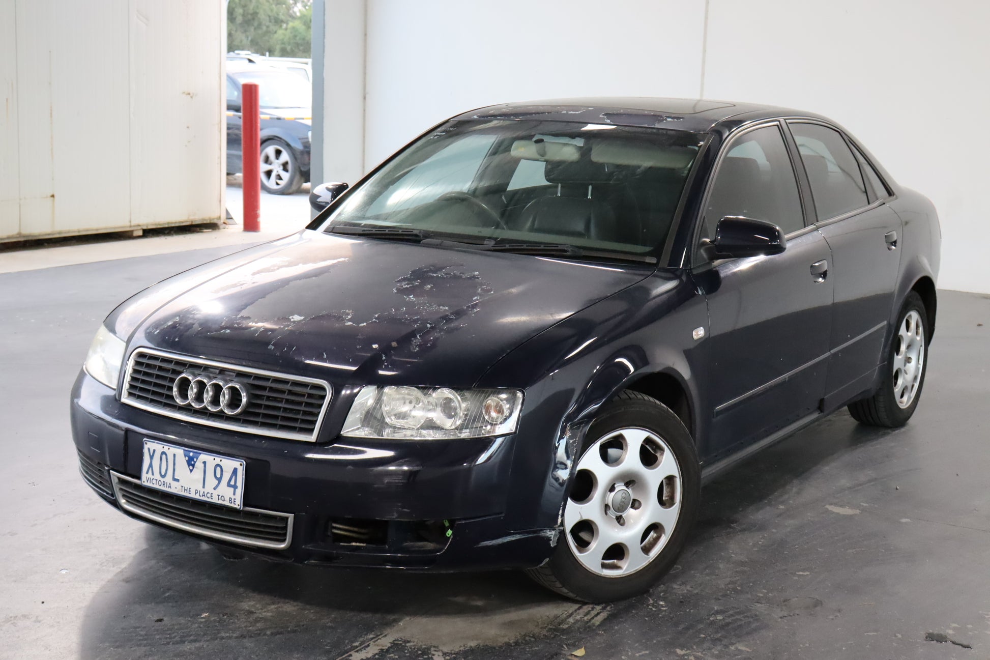 2004 AUDI A4 B6, SEDAN/WAGON, HALOGEN TYPE, 07/01-02/05 8E0941029E LEFT HEADLAMP
