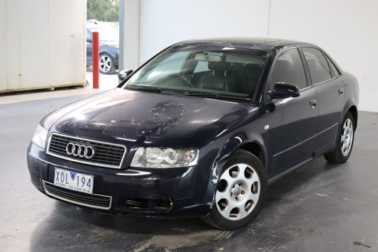 2004 AUDI A4 B6, SEDAN/WAGON, HALOGEN TYPE, 07/01-02/05 8E0941029E LEFT HEADLAMP