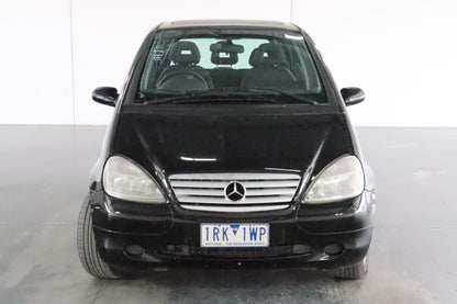2001 MERCEDES A CLASS W168, POWER, 2-PIN, BLACK MOTOR, BOLT TYPE, 10/98-05/05  LEFT FRONT WINDOW REG MOTOR