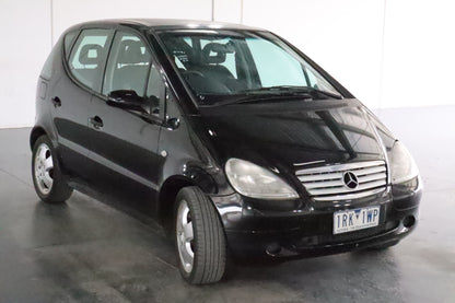 2001 MERCEDES A CLASS W168, POWER, 2-PIN, BLACK MOTOR, BOLT TYPE, 10/98-05/05  LEFT FRONT WINDOW REG MOTOR