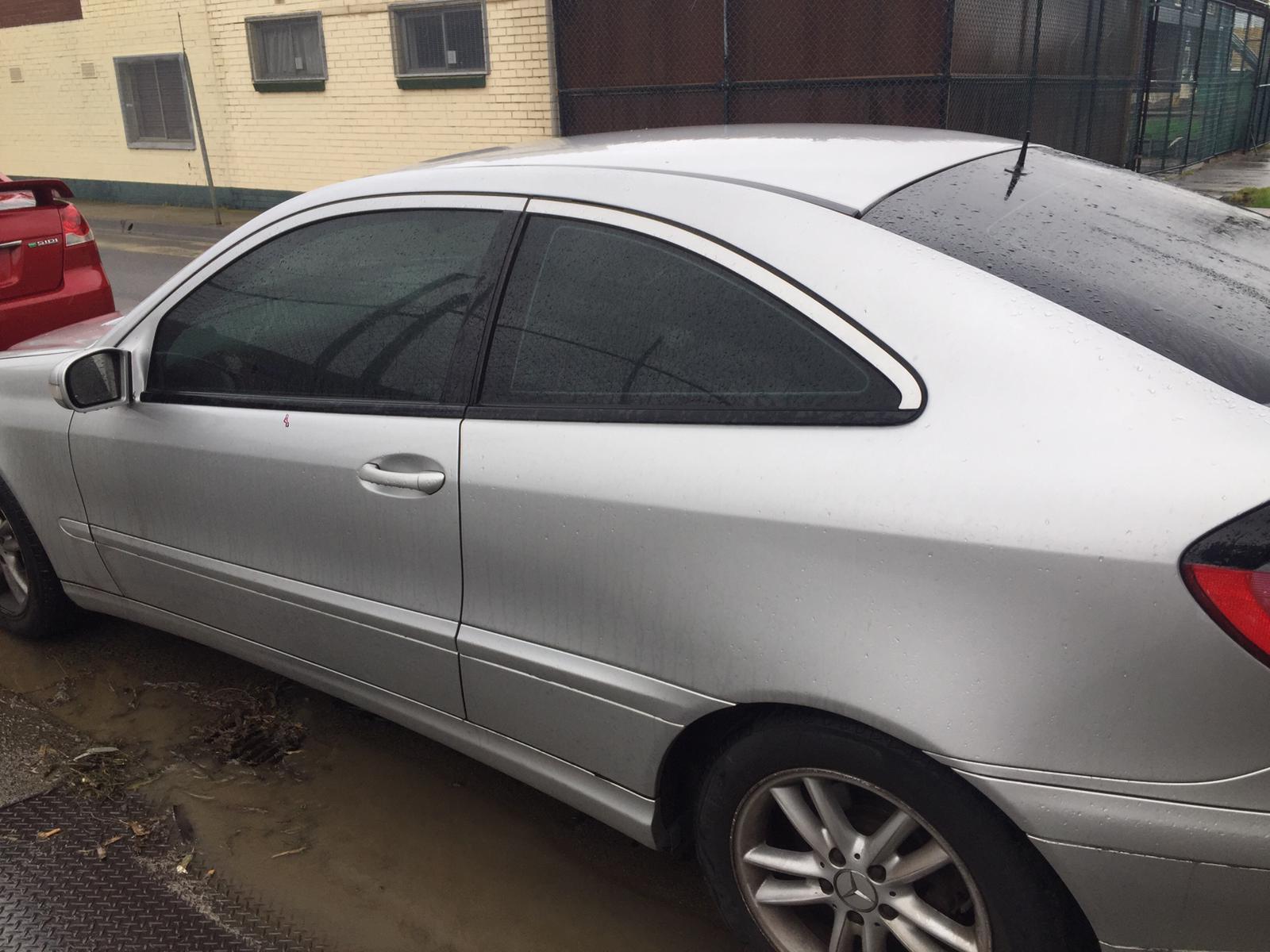 2002 MERCEDES C CLASS CL203, COUPE, CLASSIC, PAINTED TOP MOULD, 08/01-06/07 A2038851225 REAR BUMPER