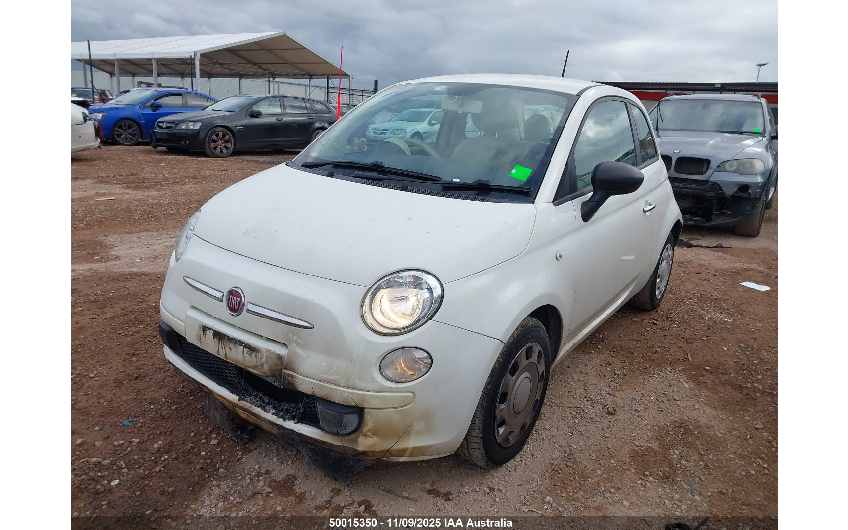 2013 FIAT 500 IN BODY, HATCH, LIGHT GREY LENS EDGING, 03/08-09/15 51885549 LEFT TAILLIGHT